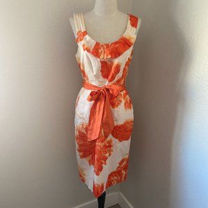 Anthropologie Moulinette Soeurs Dress. Off white with orange